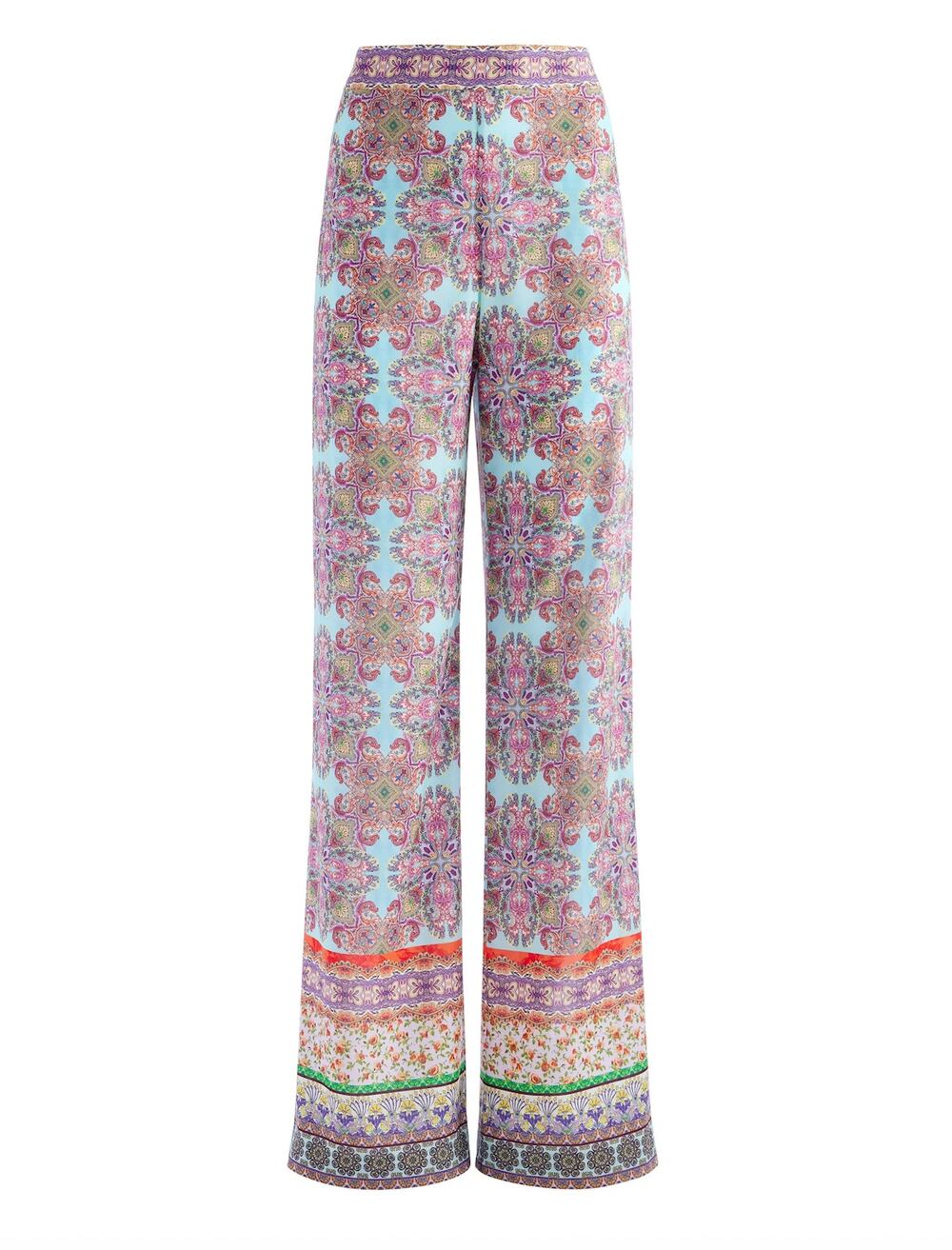 Alice + Olivia Elma High Waisted Wide Leg Pant Ritzy Floral Paisley NWT Size 2